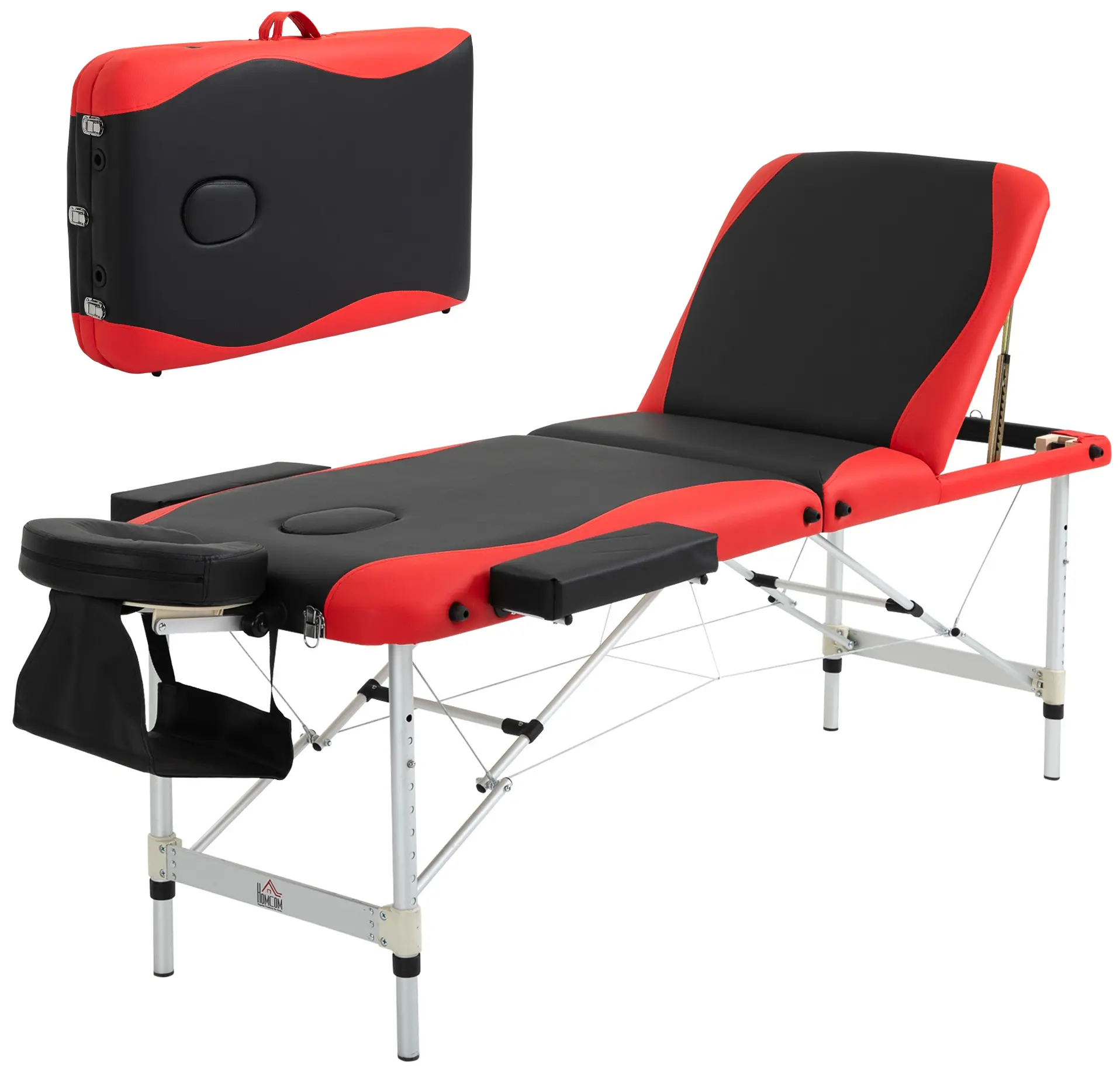Массажный стол Homcom 700-039RD (Black/Red) - 2
