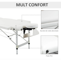 Masa pentru masaj Homcom 700-039WT (White) Thumb