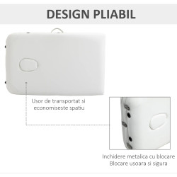 Masa pentru masaj Homcom 700-039WT (White) Thumb