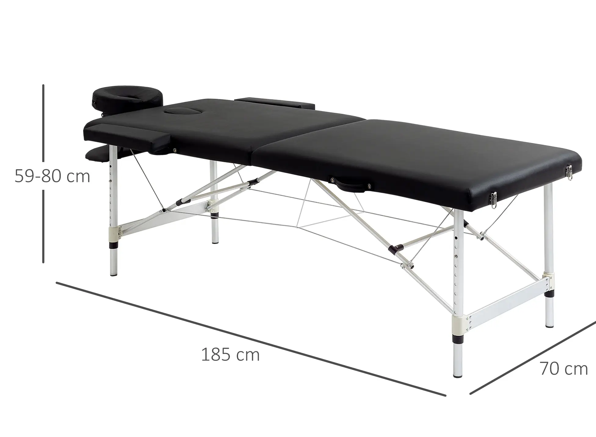 Массажный стол Homcom 700-077BK (Black) - 12