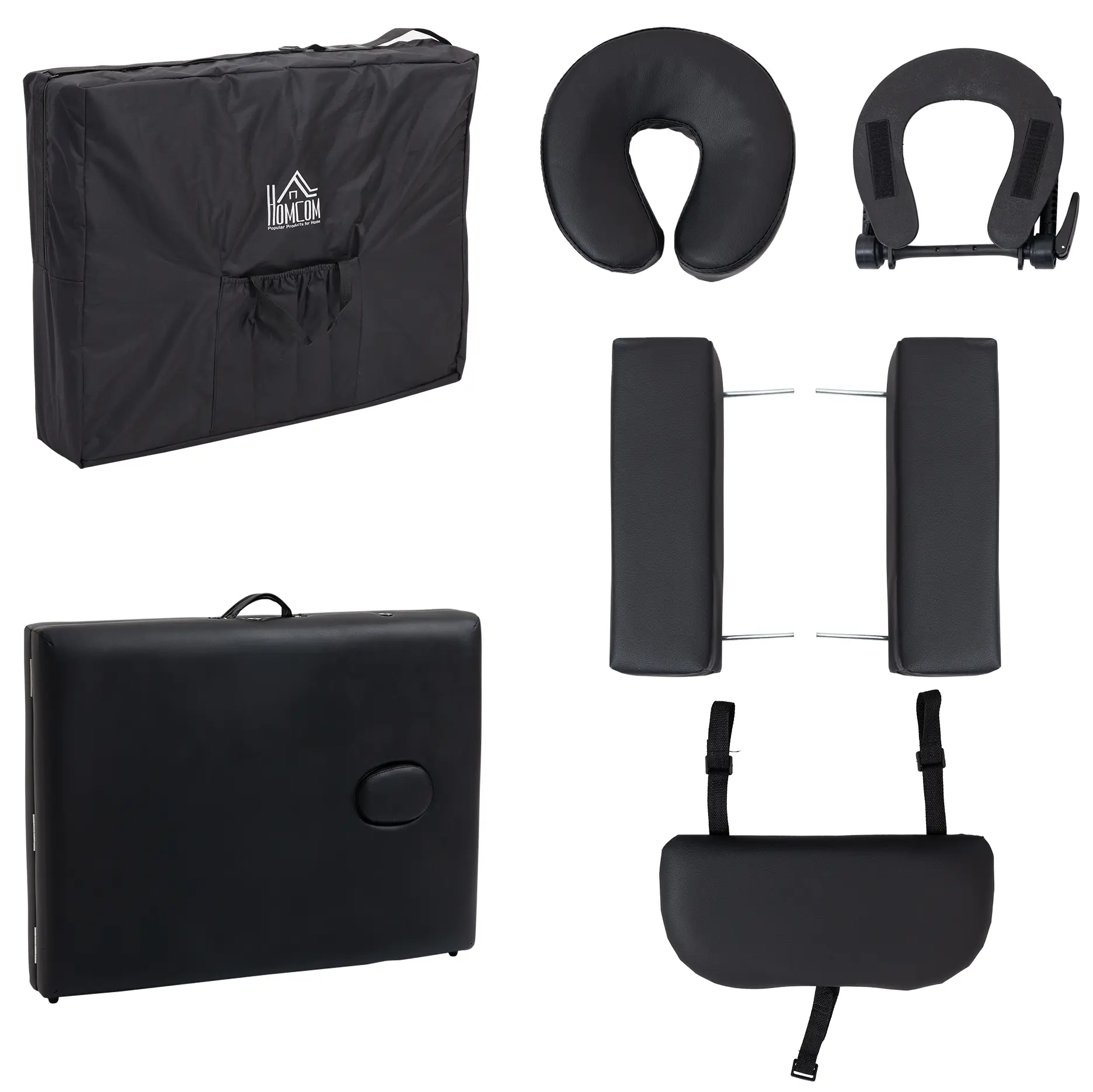 Массажный стол Homcom 700-077BK (Black) - 7