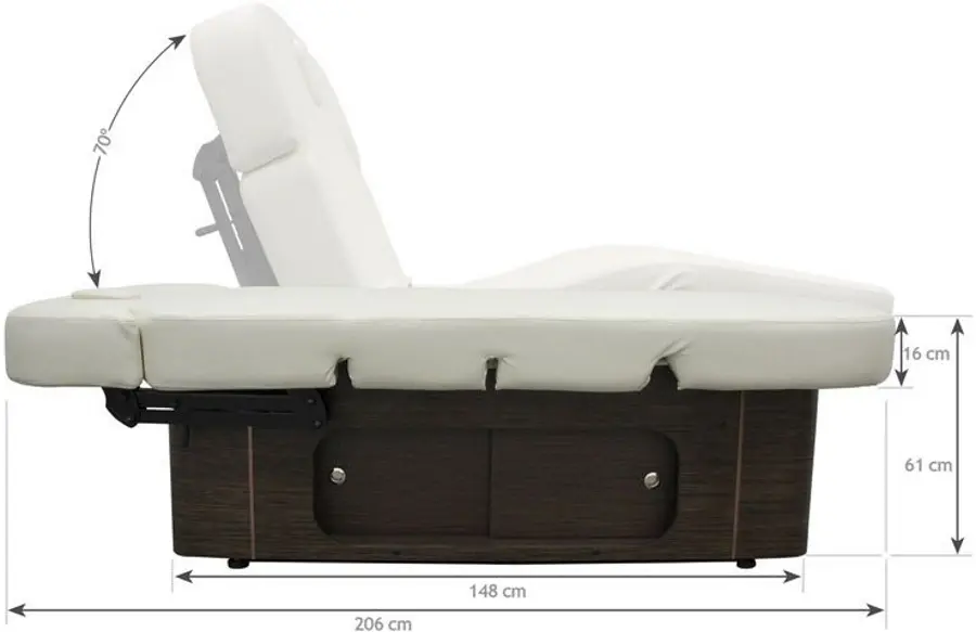 Массажный стол Quirumed 1106-3381B3-E-A413S (White/Brown) - 6