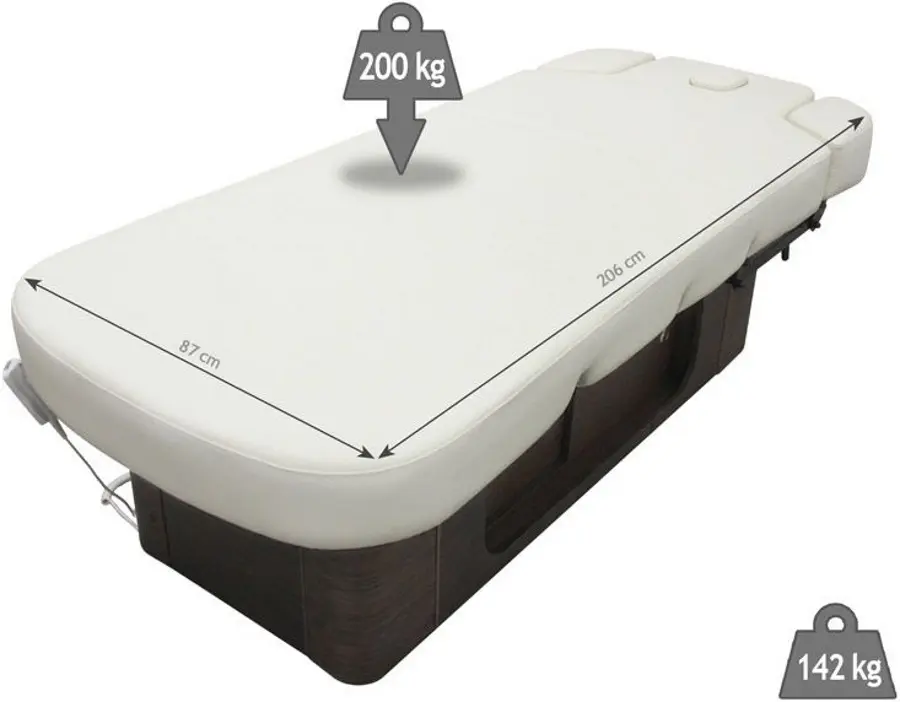 Массажный стол Quirumed 1106-3381B3-E-A413S (White/Brown) - 7