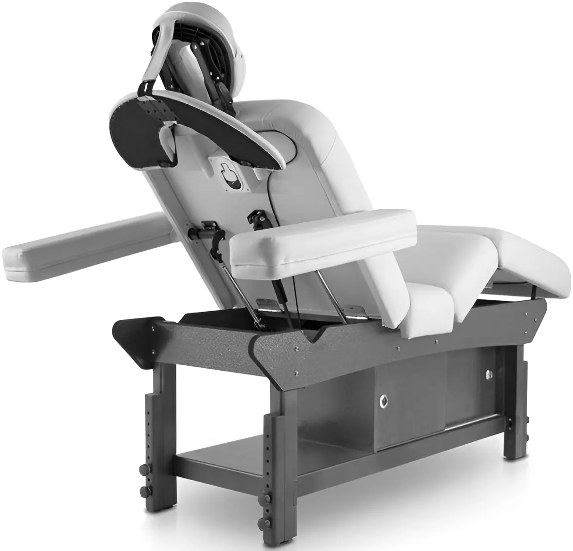 Массажный стол Quirumed 1106-HZ-3376B-A413S (White/Brown) - 3
