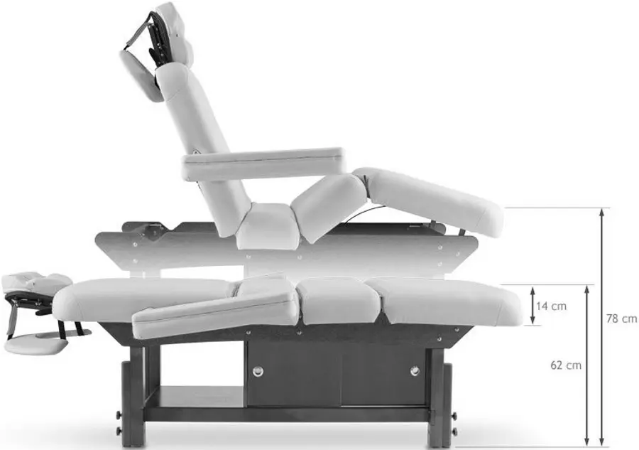 Массажный стол Quirumed 1106-HZ-3376B-A413S (White/Brown) - 4