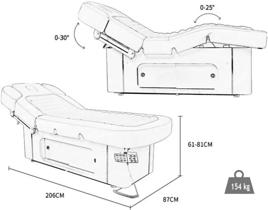 Массажный стол Quirumed 1106-HZ3381A-1-A014S (White) - 6