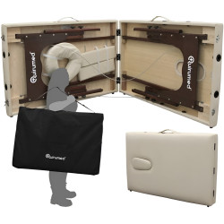 Массажный стол Quirumed 185x60 1248-WZ201-S24-W-2 (White/Brown) Thumb