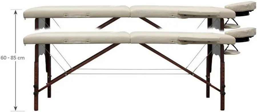 Массажный стол Quirumed 185x60 1248-WZ201-S24-W-2 (White/Brown) - 7