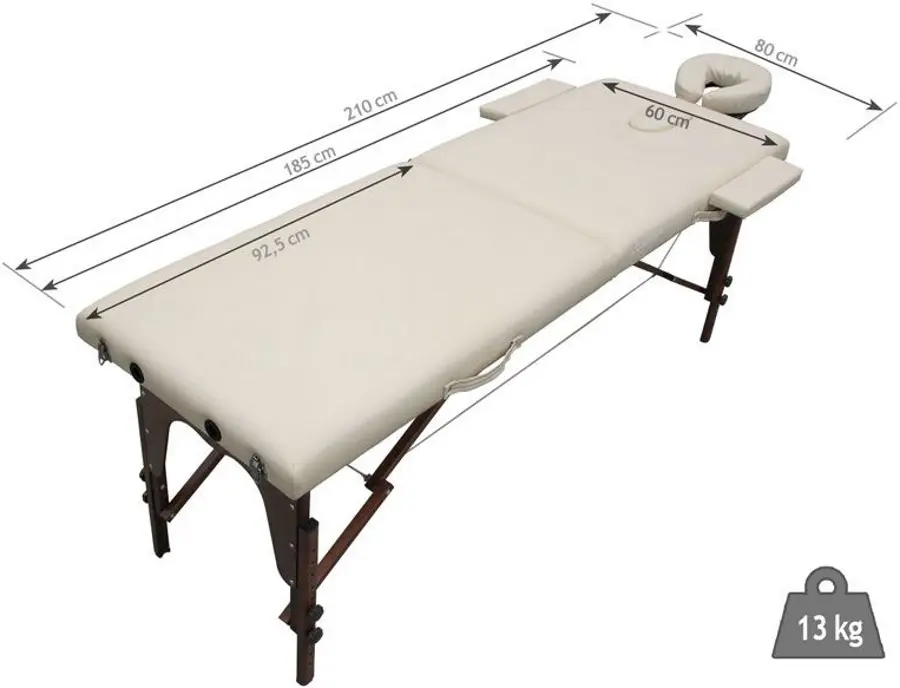 Массажный стол Quirumed 185x60 1248-WZ201-S24-W-2 (White/Brown) - 8