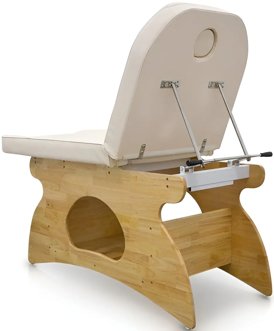 Masa pentru masaj Quirumed 485-RJ-6609-08BL (White/Natural Wood) - 2
