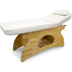 Masa pentru masaj Quirumed 485-RJ-6609-08BL (White/Natural Wood)