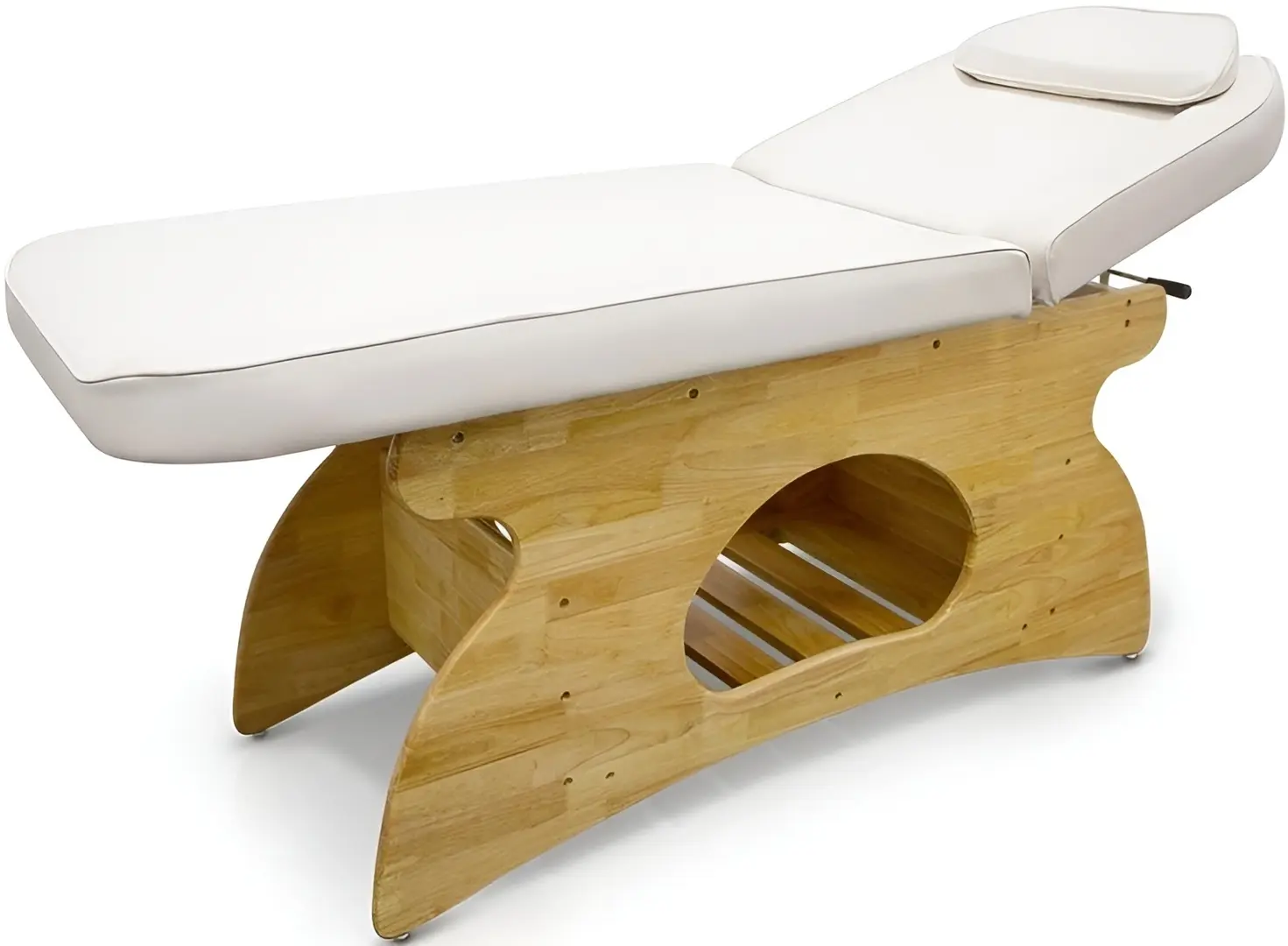 Masa pentru masaj Quirumed 485-RJ-6609-08BL (White/Natural Wood)
