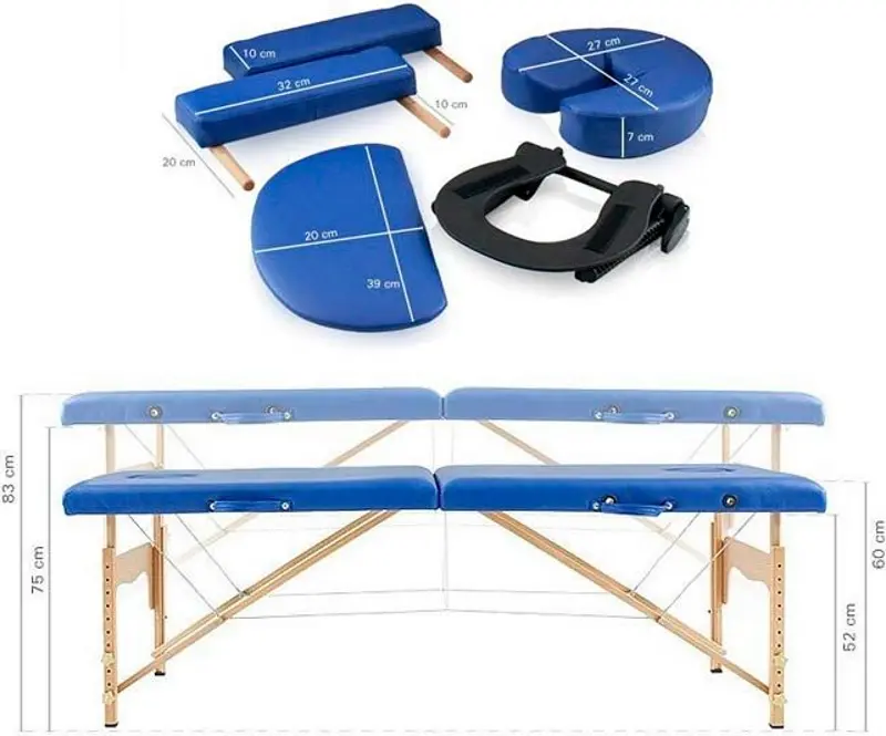 Массажный стол Quirumed Easy 182x60 (Blue/Natural) - 3