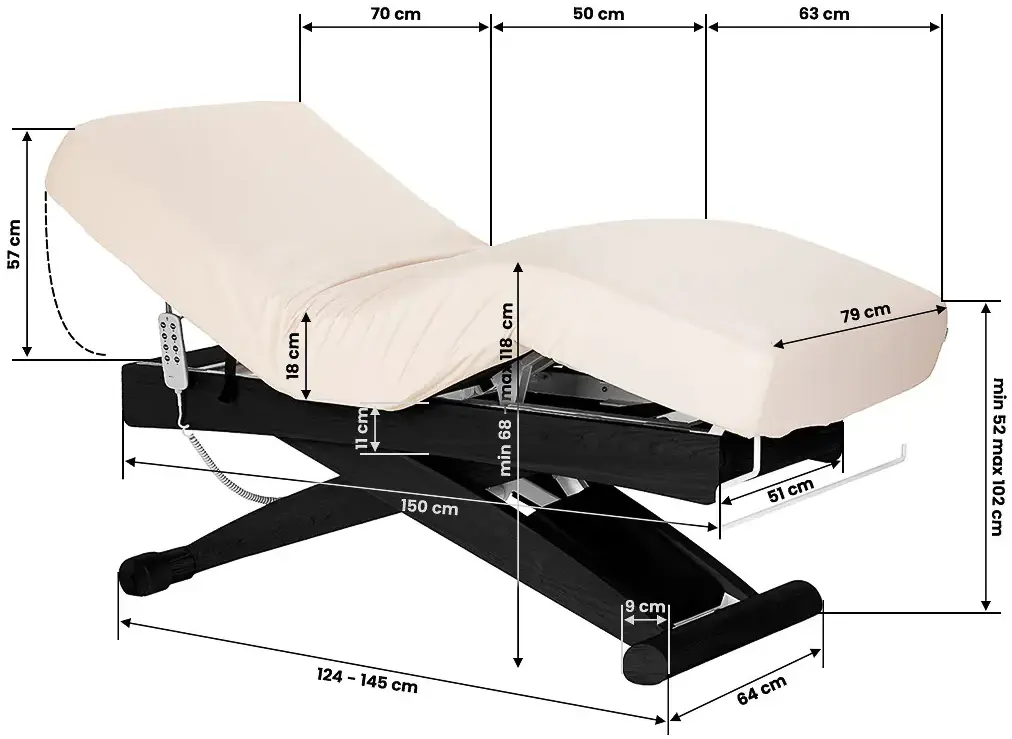 Masa pentru masaj Sillon Siesta 154683 (Cream/Black) - 21
