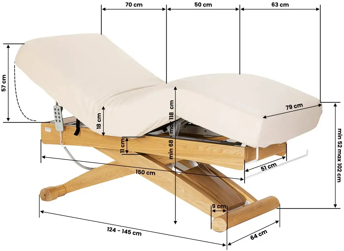Masa pentru masaj Sillon Siesta 154684 (Cream/Natural) - 21