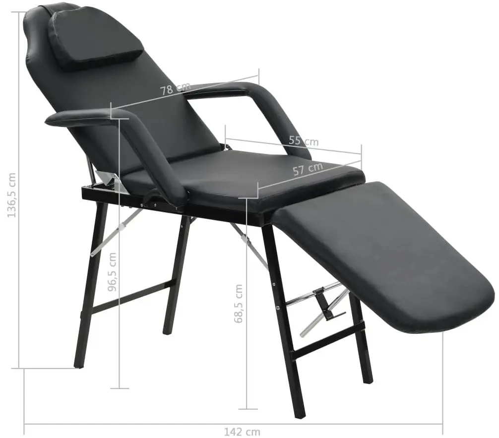 Fotoliu cosmetologic VidaXL 110160 (Black)