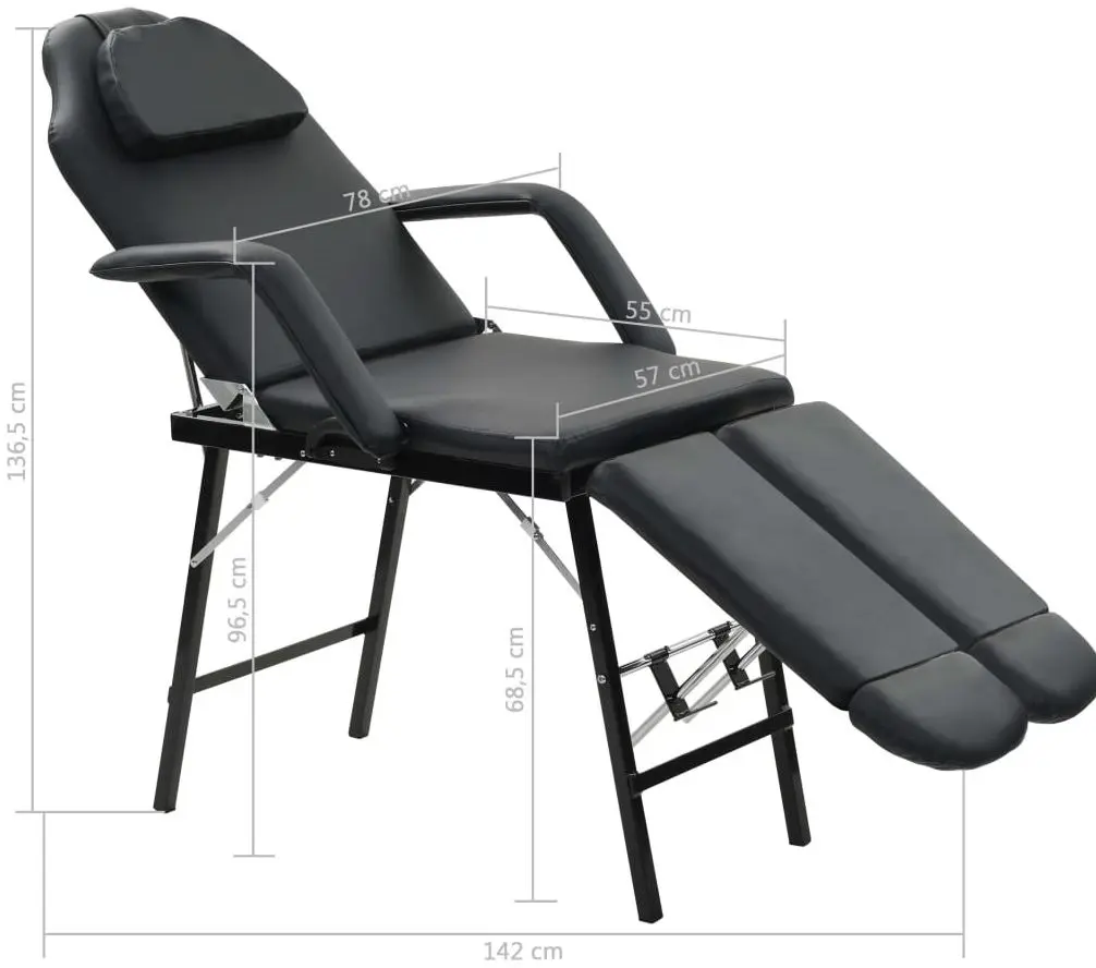 Fotoliu cosmetologic VidaXL 110161 (Black)