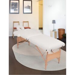 Массажный стол + табурет VidaXL 110154 (White)