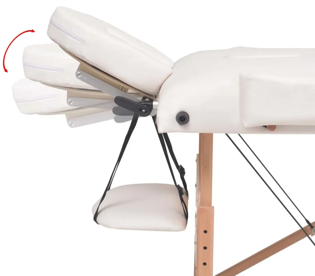 Masa pentru masaj + taburet VidaXL 110154 (White)