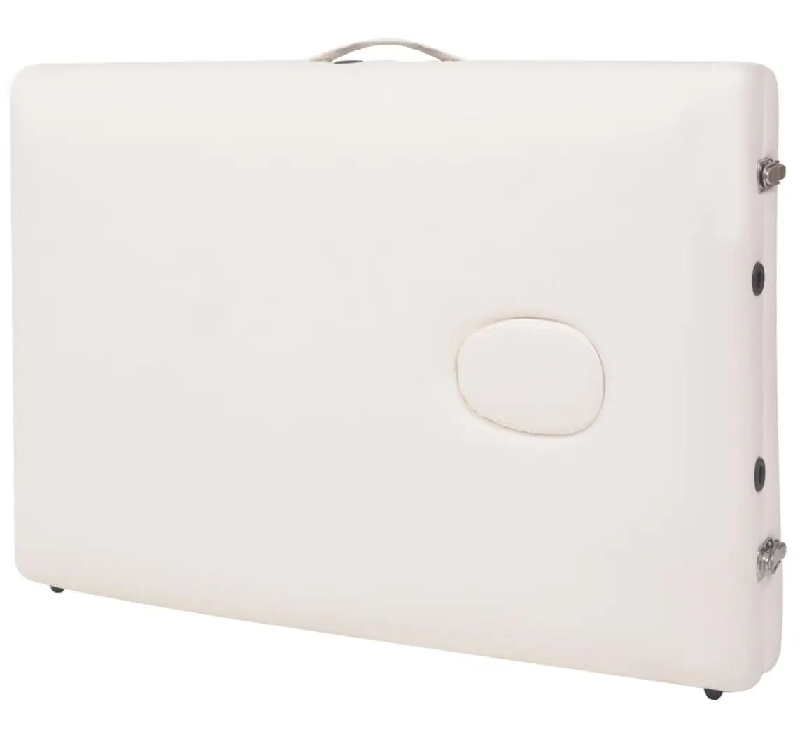 Masa pentru masaj + taburet VidaXL 110154 (White)