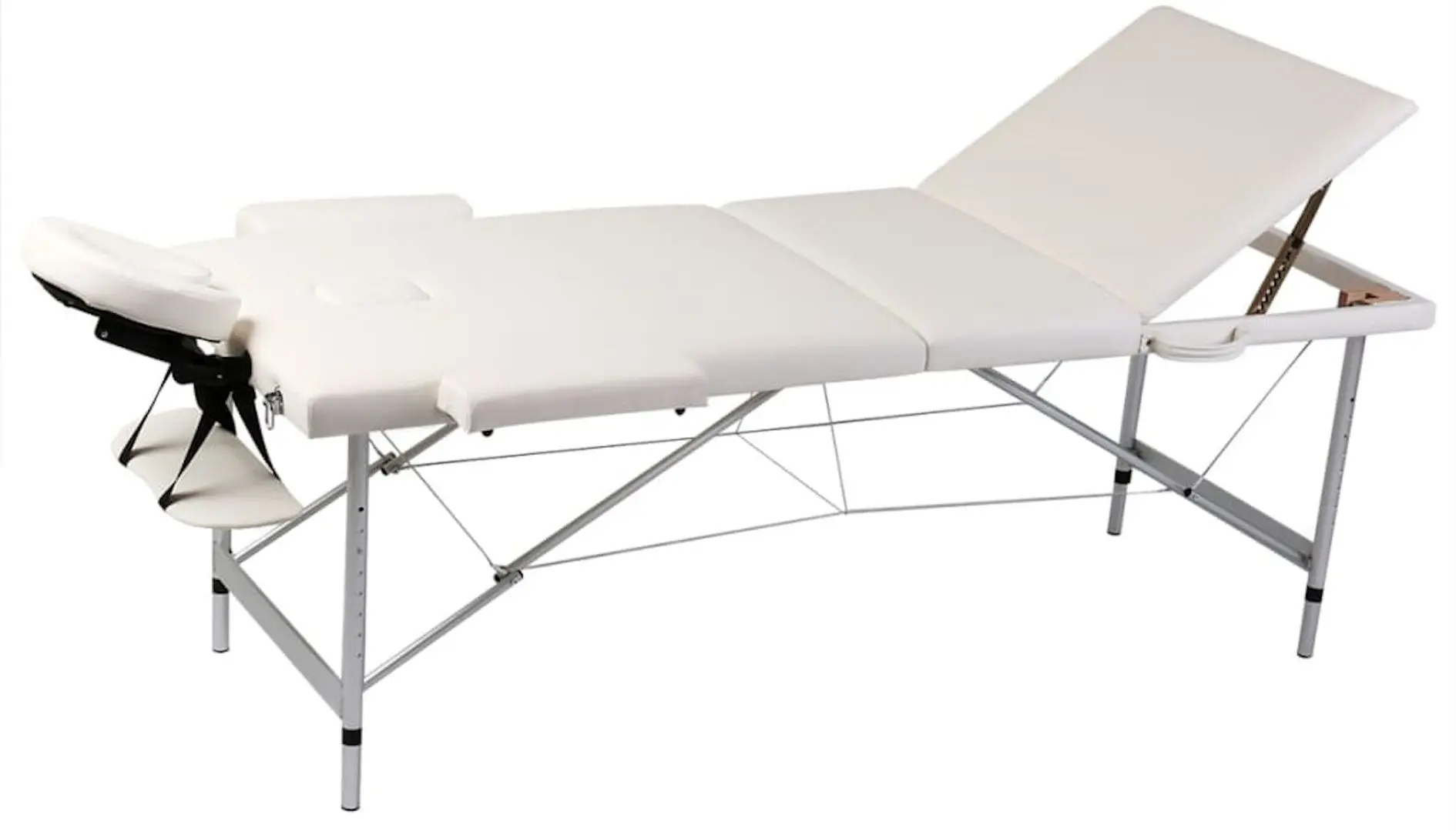 Masa pentru masaj VidaXL 110089 (White Cream)