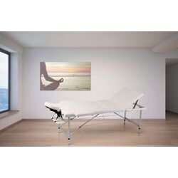 Masa pentru masaj VidaXL 110089 (White Cream)