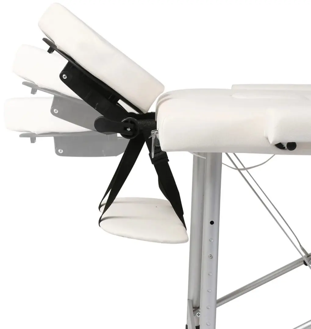 Masa pentru masaj VidaXL 110089 (White Cream)