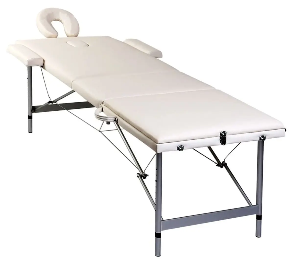 Masa pentru masaj VidaXL 110089 (White Cream)