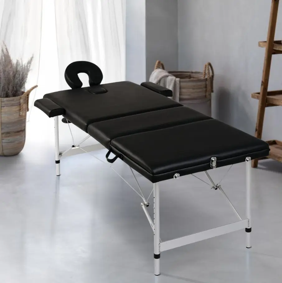 Массажный стол VidaXL 110092 (Black)