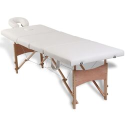 Массажный стол VidaXL 110096 (Cream) Thumb
