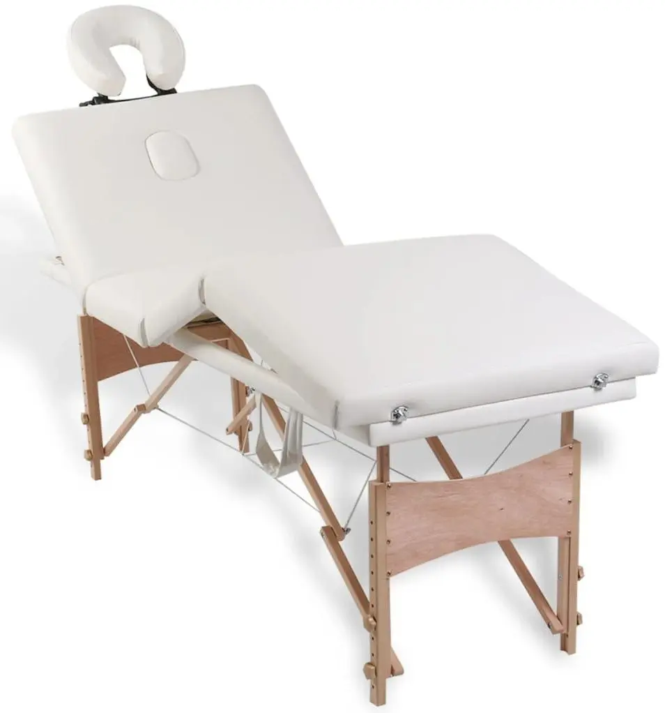 Массажный стол VidaXL 110096 (Cream)