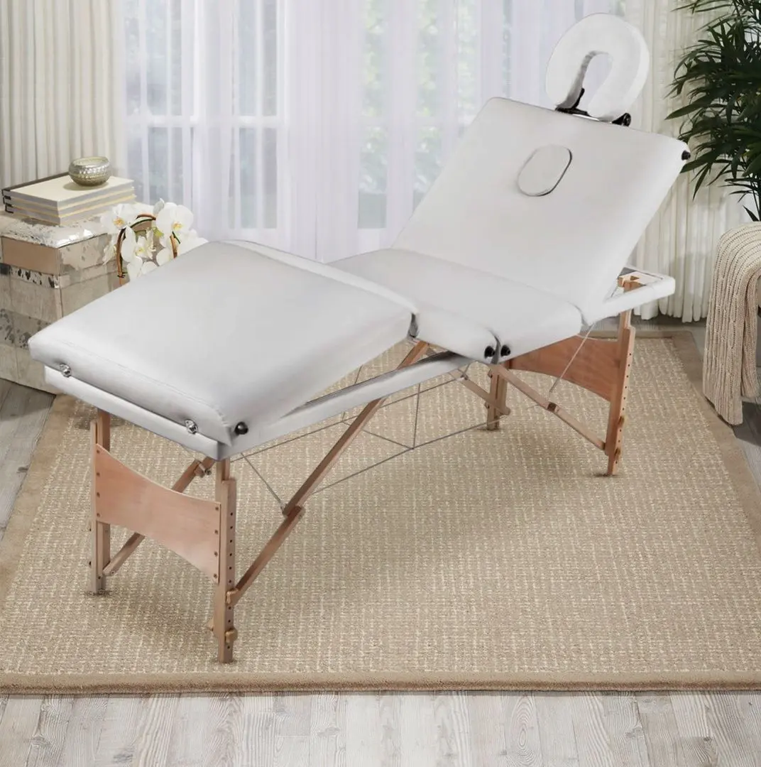 Массажный стол VidaXL 110096 (Cream)