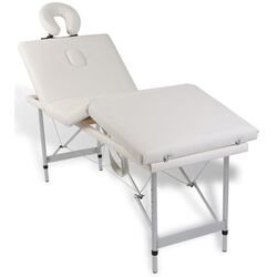 Masa pentru masaj VidaXL 110100 (White) Thumb