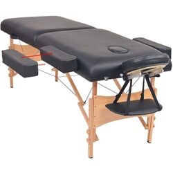 Masa pentru masaj VidaXL 110151 (Black) Thumb