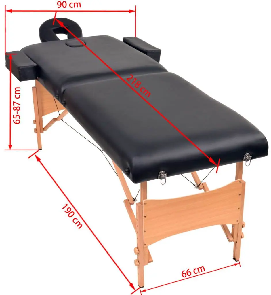 Masa pentru masaj VidaXL 110151 (Black)