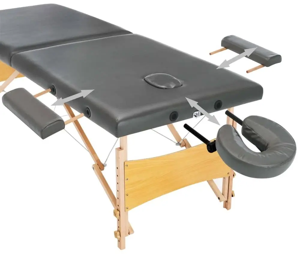 Masa pentru masaj VidaXL 110171 (Anthracite/Natural)