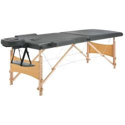 Masa pentru masaj VidaXL 110171 (Anthracite/Natural) Thumb