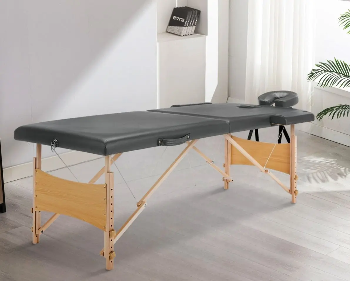 Masa pentru masaj VidaXL 110171 (Anthracite/Natural)