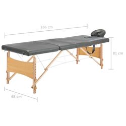 Masa pentru masaj VidaXL 110173 (Anthracite) Thumb