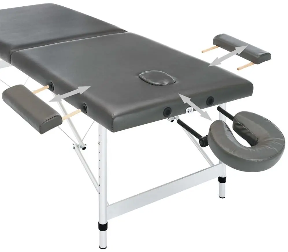 Массажный стол VidaXL 110174 (Anthracite/Grey)