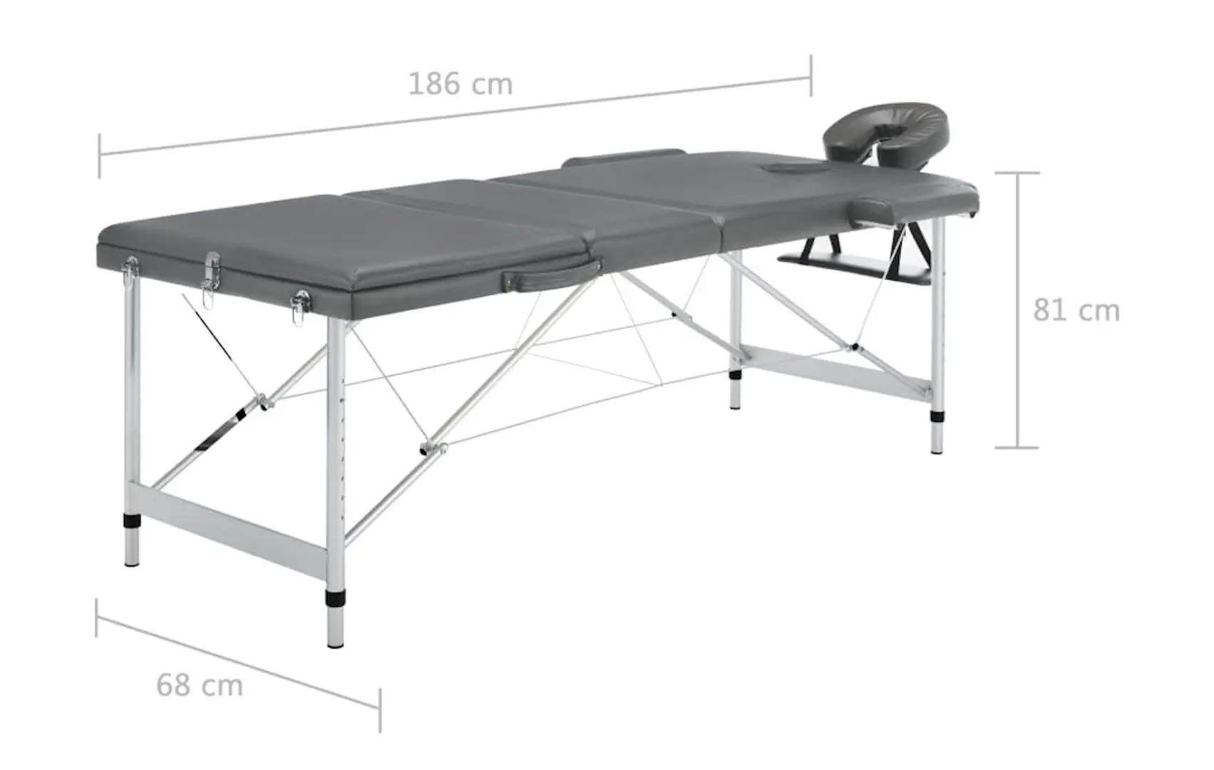 Masa pentru masaj VidaXL 110175 (Anthracite)