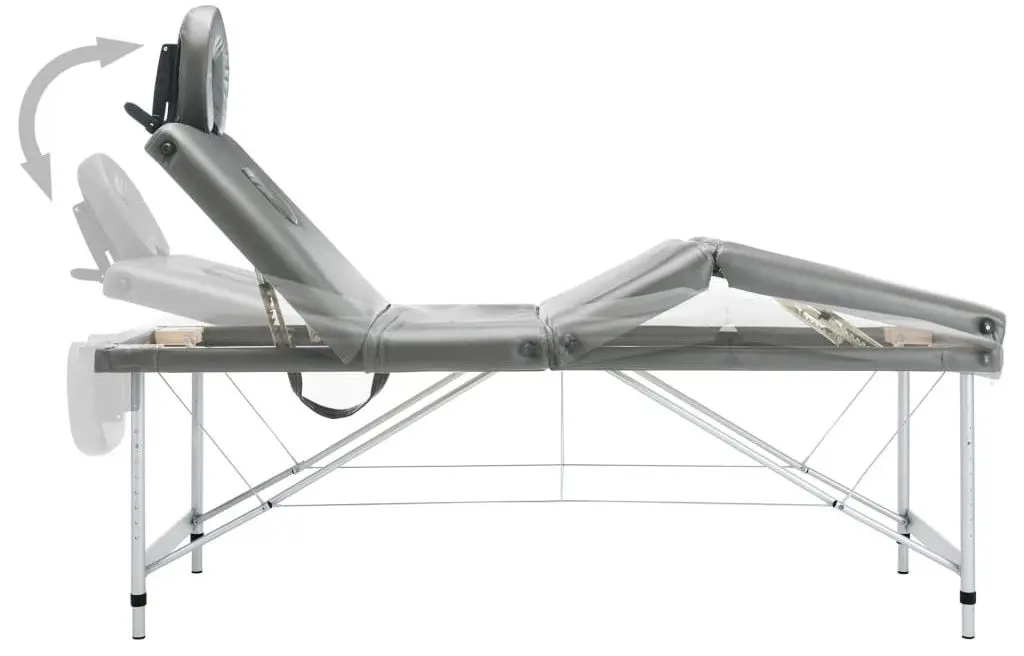 Masa pentru masaj VidaXL 110176 (Anthracite/Grey)