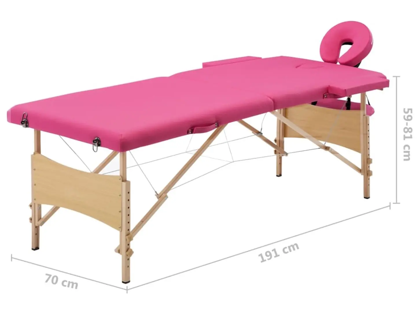 Masa pentru masaj VidaXL 110185 (Pink)