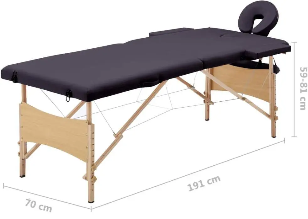 Masa pentru masaj VidaXL 110186 (Purple)