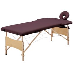 Массажный стол VidaXL 110187 (Violet Wine) Thumb