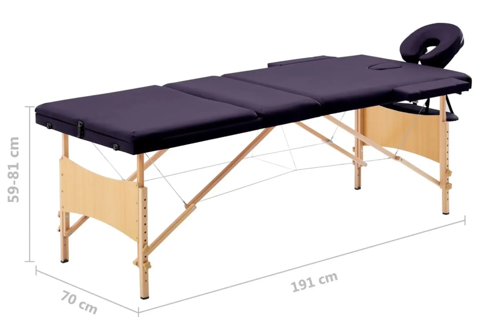 Masa pentru masaj VidaXL 110189 (Purple)