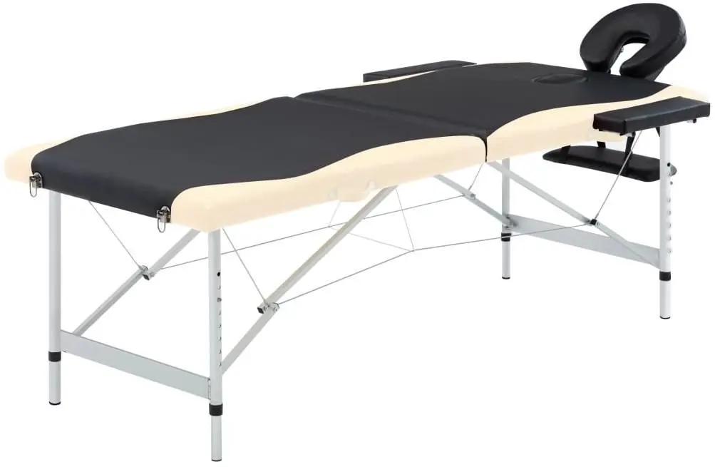 Masa pentru masaj VidaXL 110229 (Black/Beige) - 2