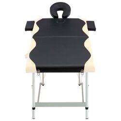 Masa pentru masaj VidaXL 110229 (Black/Beige) Thumb