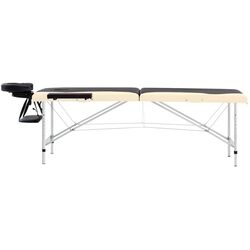 Masa pentru masaj VidaXL 110229 (Black/Beige) Thumb