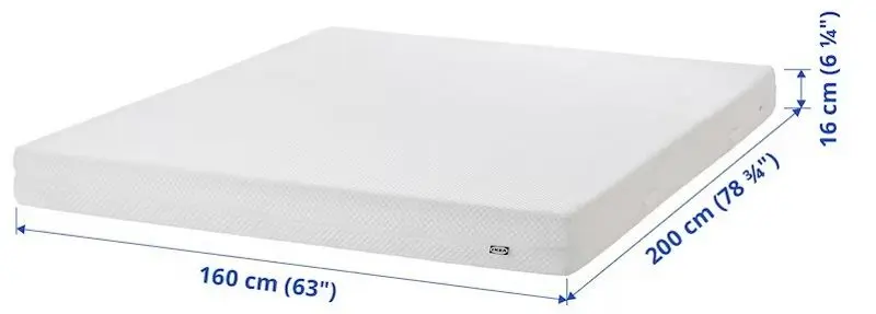 Saltea Ikea Abygda 160x200 (Alb)